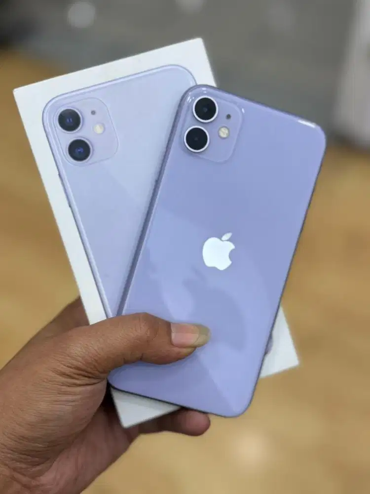 Iphone 11 128Gb purple second resmi ibox mulus fullset original