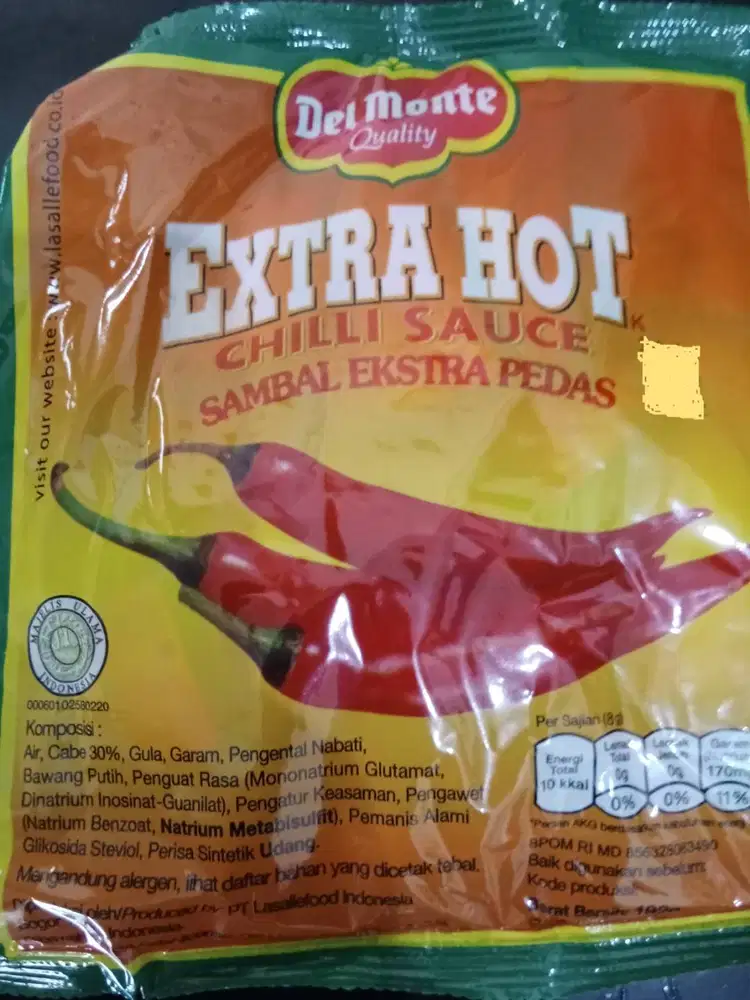 Delmonte Extra Hot Sachet 9 Gram Isi 24 Pcs