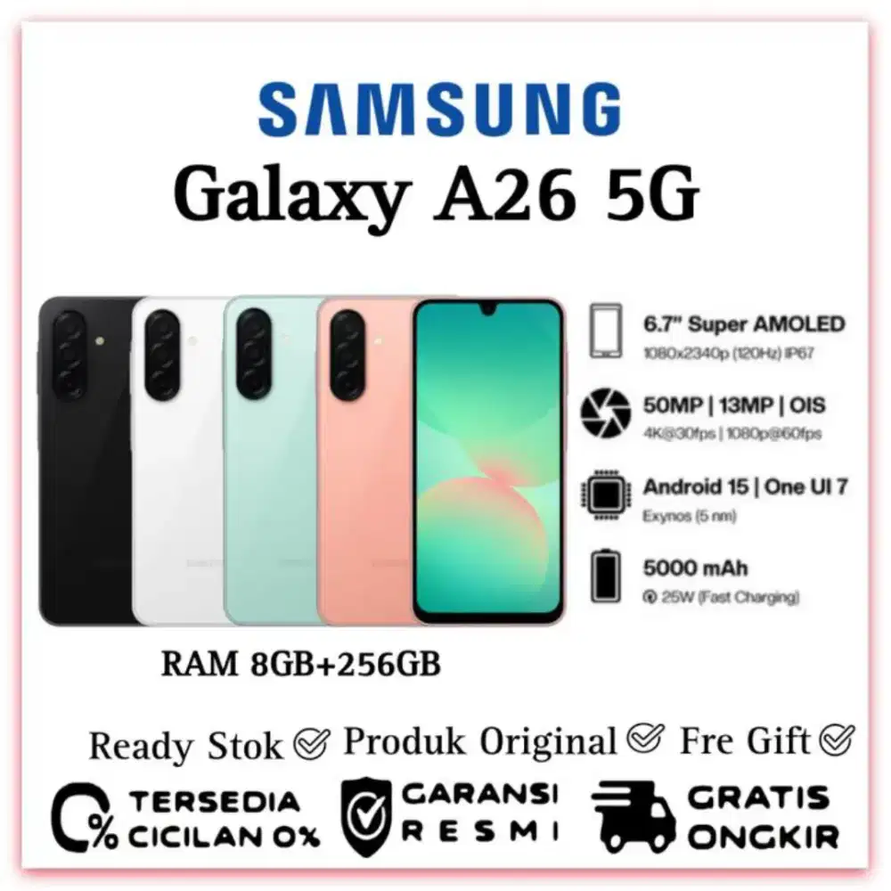 DISKON AKHIR TAHUN SAMSUNG A26 5G CUMA 3JUTAAN