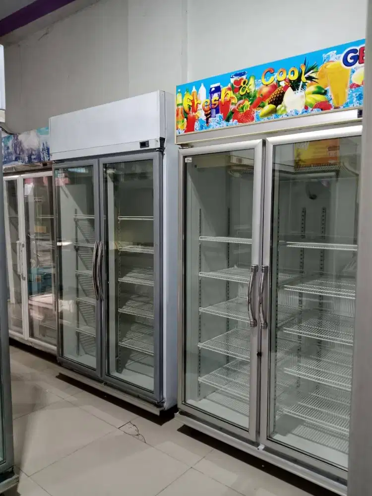 Showcase / chiller 2 pintu bekas murah merk Gea Panasonic 1000L normal