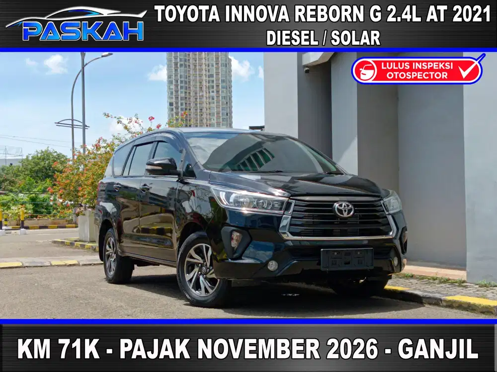 Km=71k PAJAK=1TAHUN INNOVA 2.4 G DIESEL 2021 INNOVA 2.4 g solar 2021