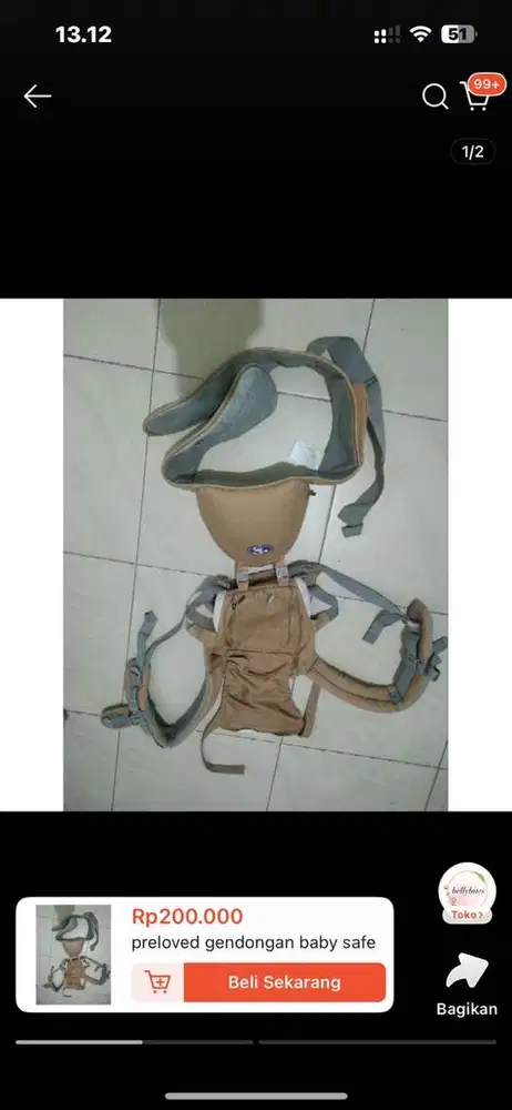 Preloved gendongan baby safe