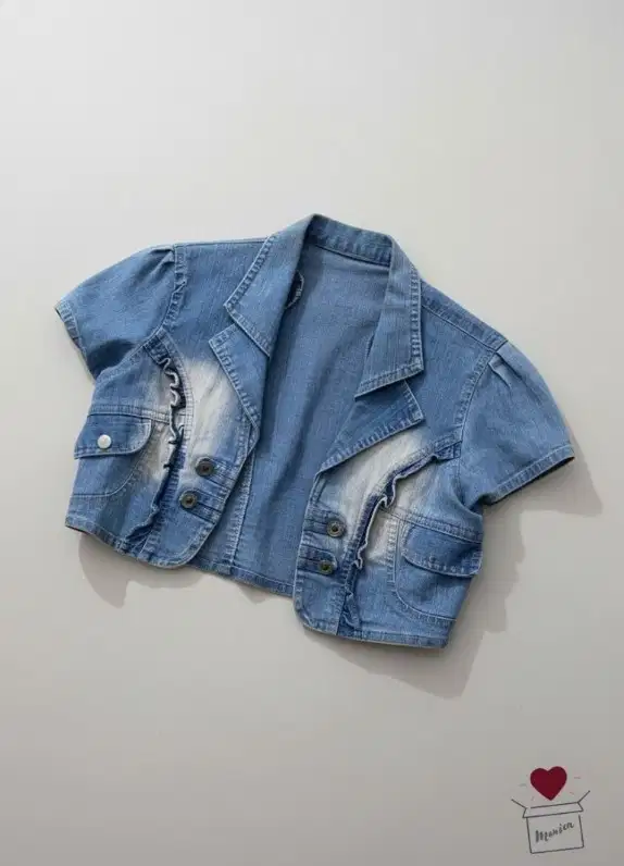 Denim Crop Jacket / Atasan Denim Crop