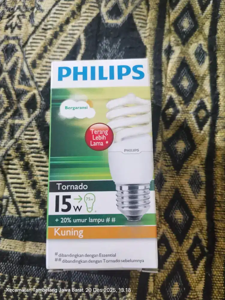 Lampu philips 15w tornado