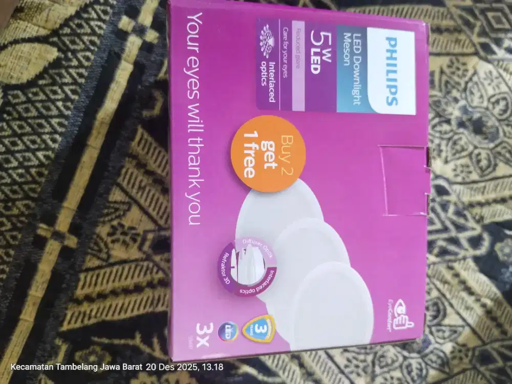 Lampu philips 5w LED downlight