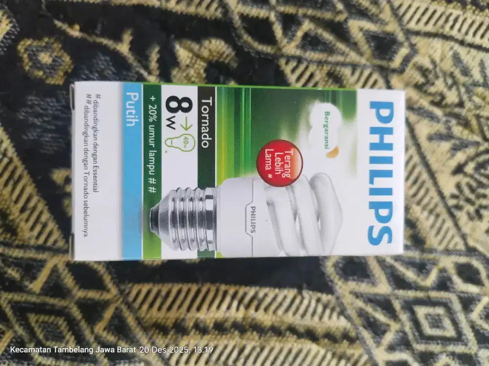 Lampu philips 8w tornado