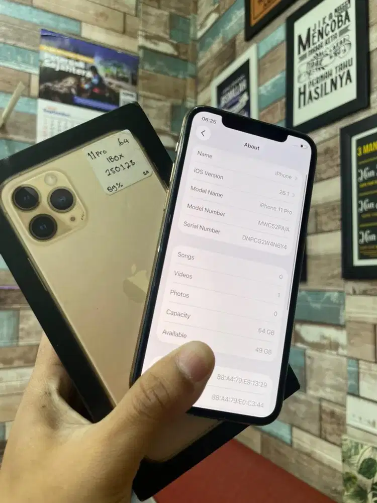 iphone 11 pro 64gb gold second ibox