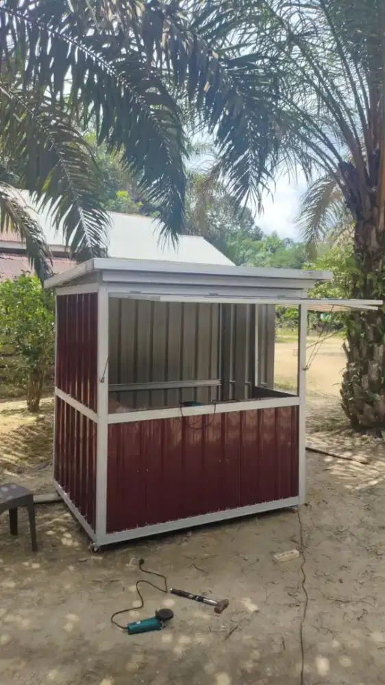 Booth semi kontainer custom, kios jualan