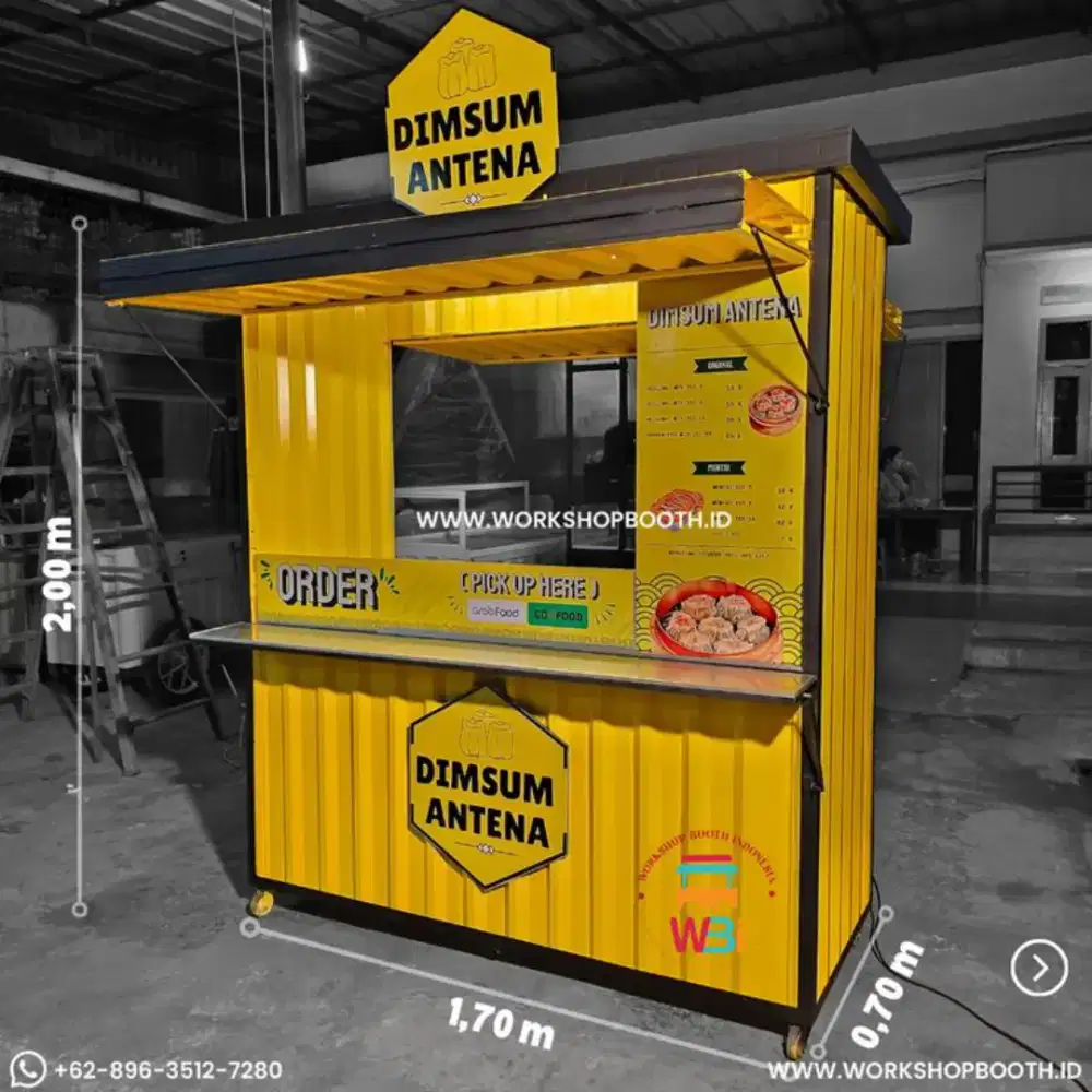 Booth semi kontainer custom, kios jualan