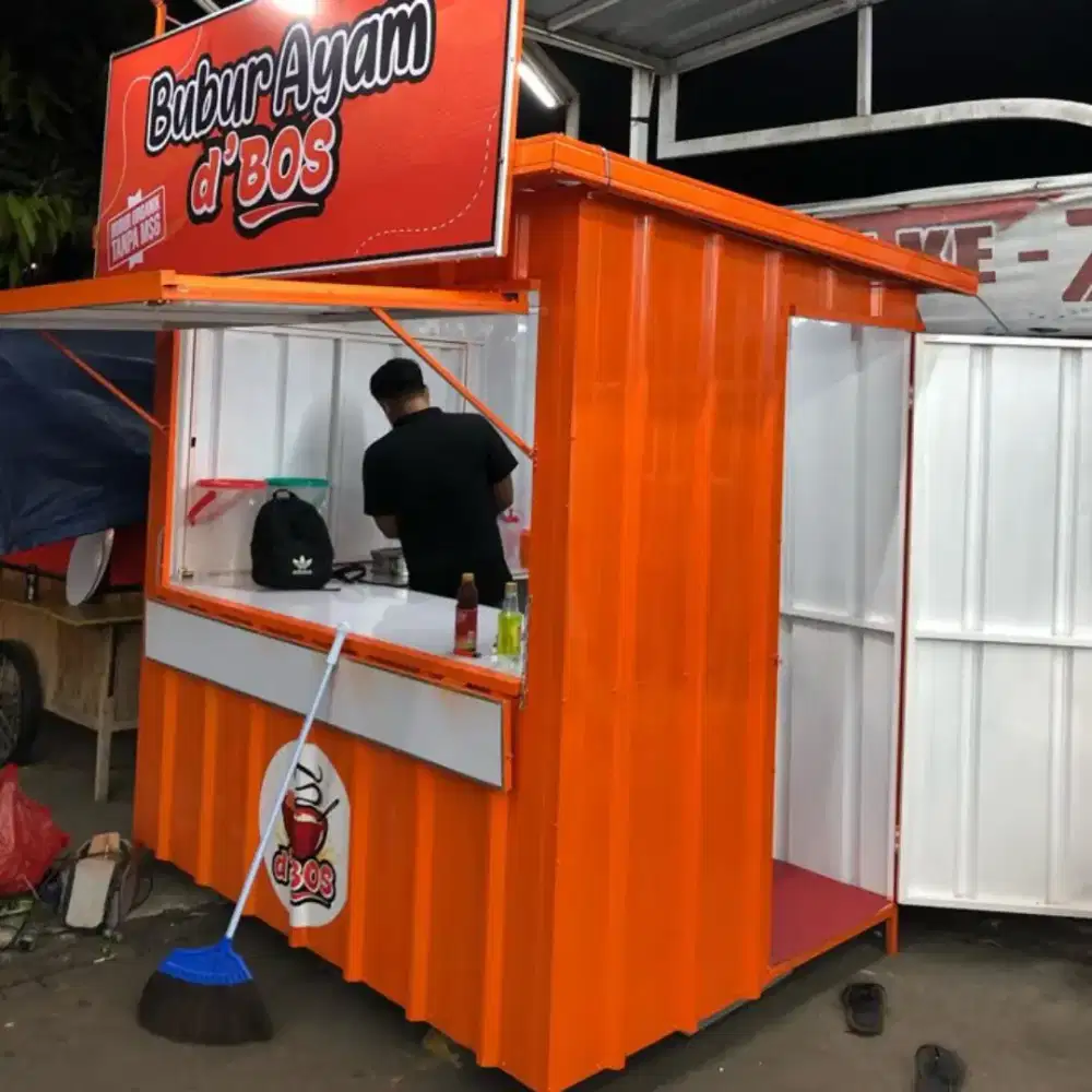 Booth semi kontainer custom, kios jualan