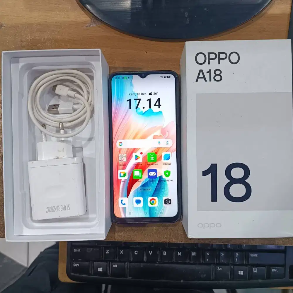 Oppo A18 4/128 Black, Mulus
