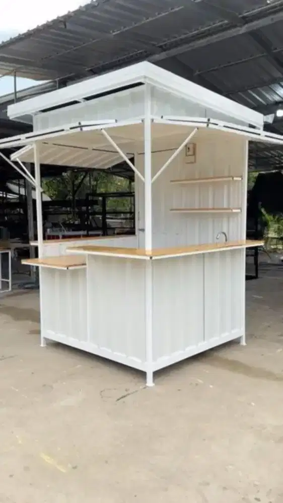 Booth semi kontainer custom, kios jualan