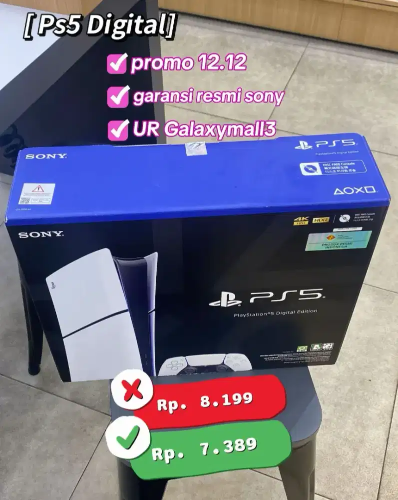 PS 5 DIGITAL GARANSI RESMI SONY