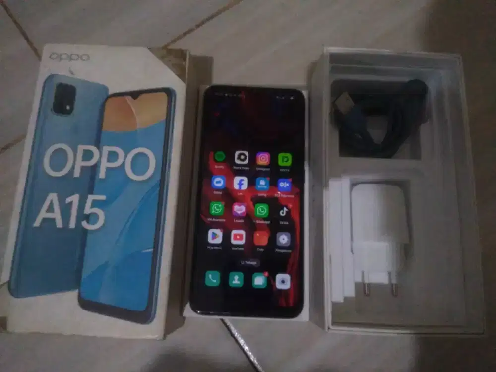 Oppo A15 Ram 3/32gb fullset minus pemakaian siap pakai