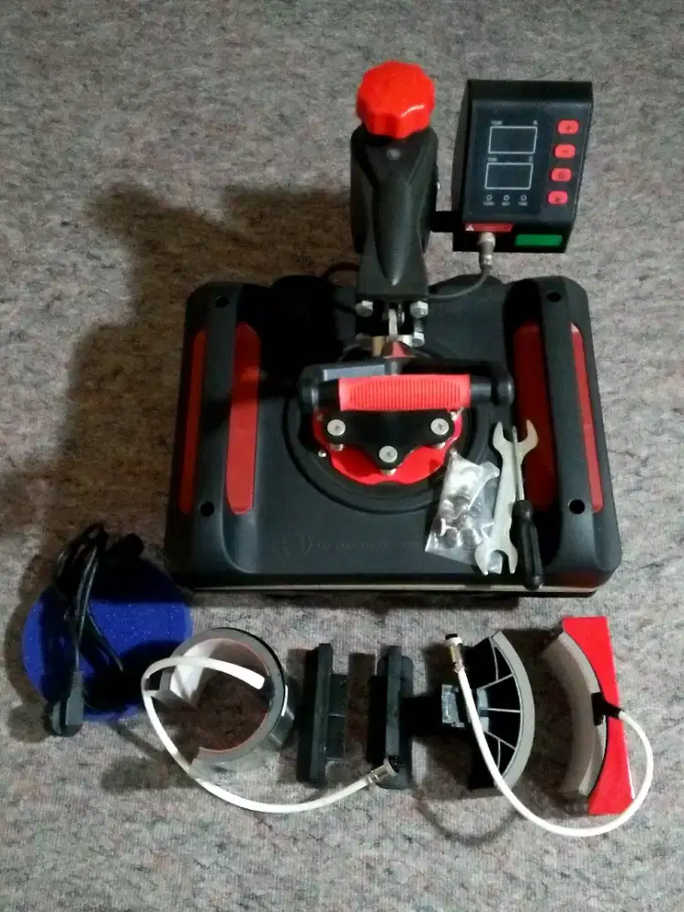 Mesin Hot Pres / Heat Press Sablon Digital Combo Multifungsi Fullset