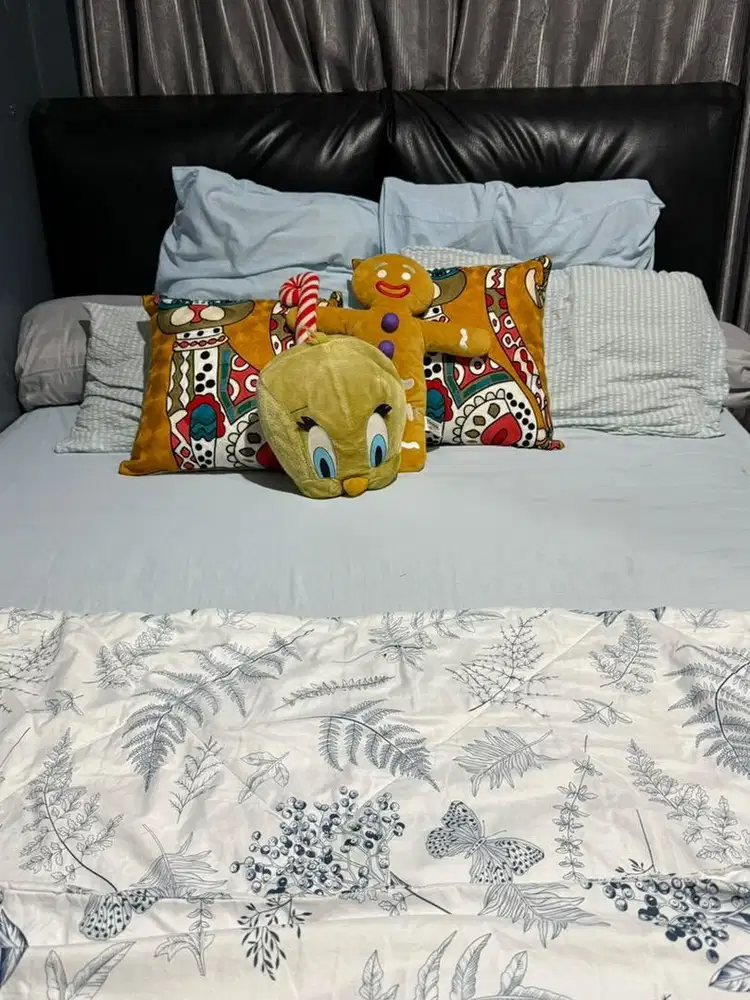 Tempat tidur + matras + headboard