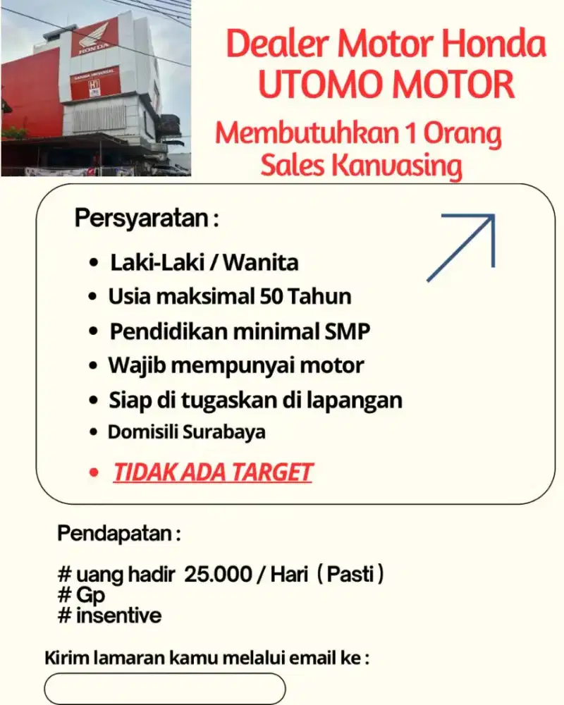 Lowongan Marketing Resprentative