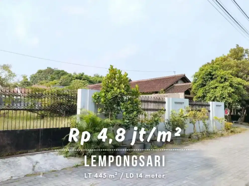 Dijual Tanah Pekarangan Strategis dekat Jalan Lempongsari
