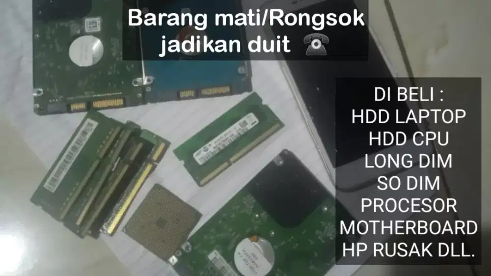 BELI : CPU MATI, LAPTOP MATI , HDD DLL