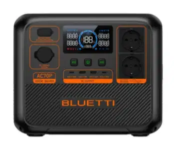 BLUETTI AC70P Portable Power Station | 1000W 864Wh