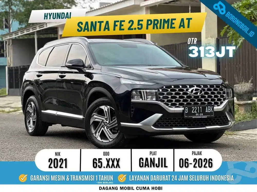 New Santa Fe 2.5 Prime AT 2021 Hitam Metalik