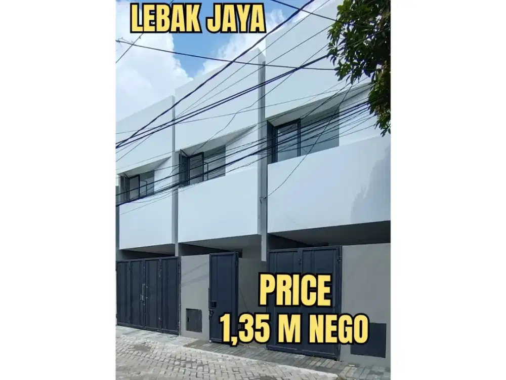 ‼️JUAL CEPAT, READY 3 UNIT BARU‼️ RUMAH LEBAK KENJERAN MODERN MINIMALIS 2 LANTAI