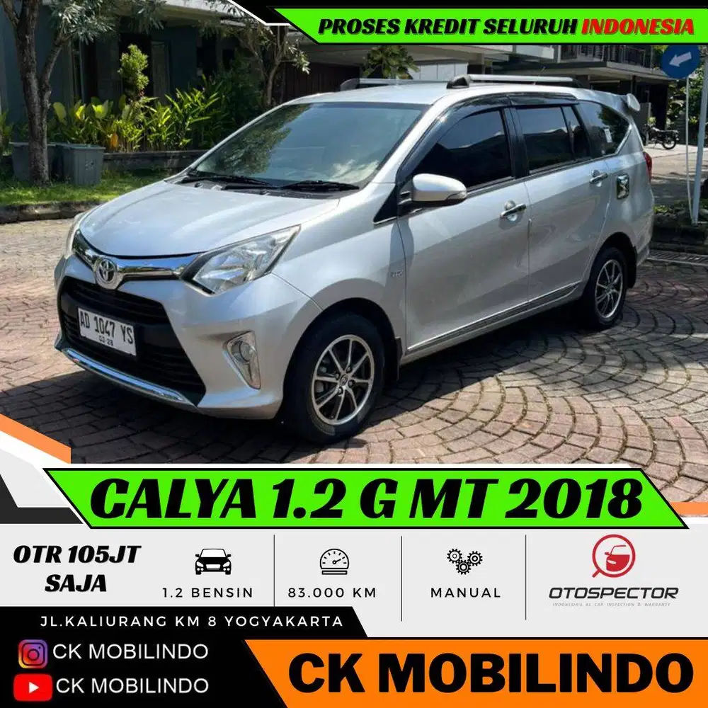 (Dp10jt) Toyota Calya G Manual 2018 Plat AD ORISINIL Kredit Murah