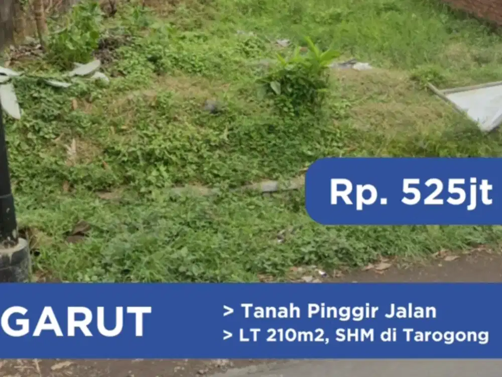 Jual Tanah Pinggir Jalan Strategis Deket Ibrahim Adjie dan wisata Cipanas Garut