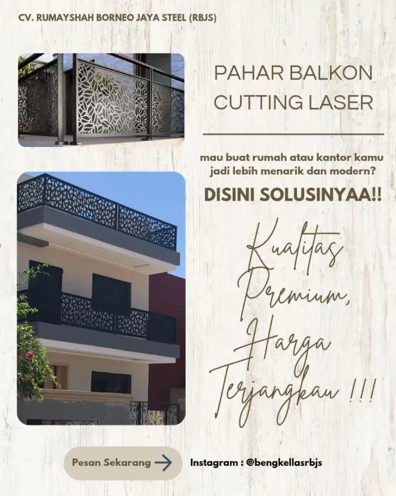 PAGAR BALKON MINIMALIS