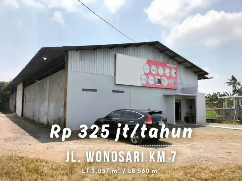 Disewakan Gudang di Jalan Wonosari Sekarsuli Sendagtirto Berbah Sleman