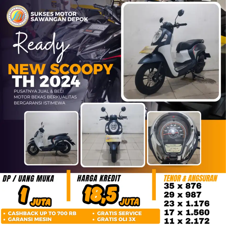 MULUS BERGARANSI HONDA NEW SCOOPY FASHION TH 2024 BISA CASH KREDIT