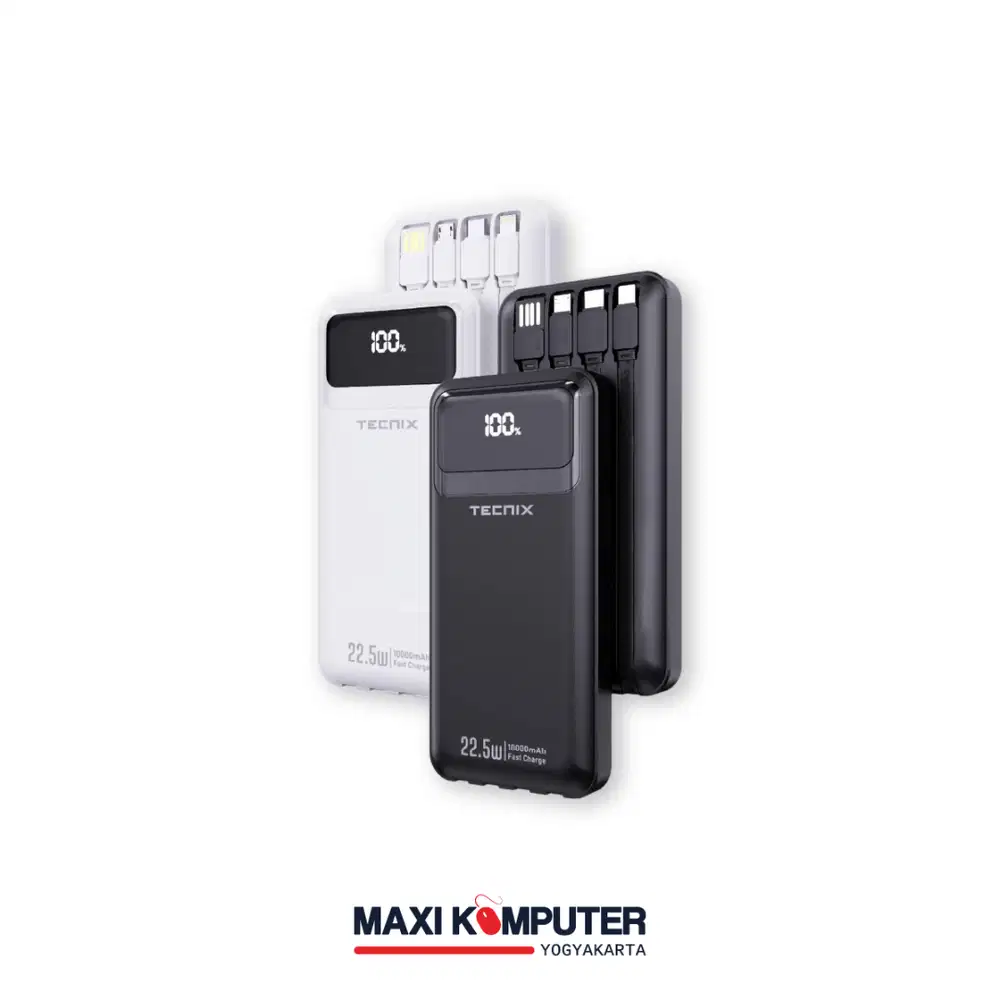 Tecnix PWB-127 10000mAh 22.5W 4 Output LED Display Power Bank Powerban