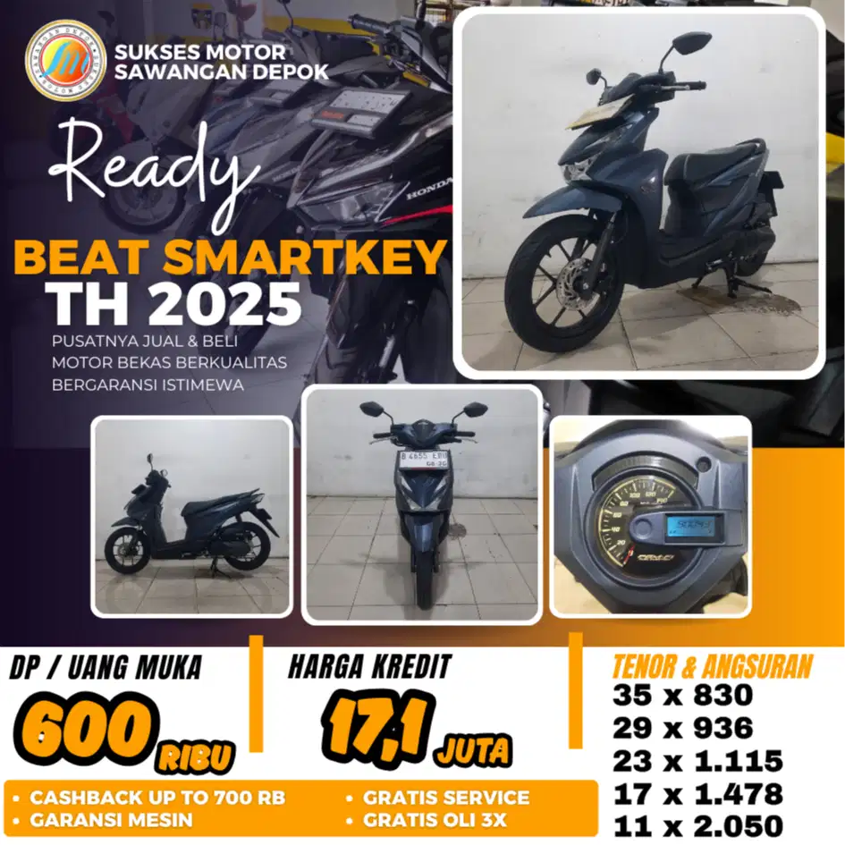 DP 600 BERGARANSI HONDA BEAT DELUXE SMARTKEY TH 2025 KEYLES ISTIMEWA