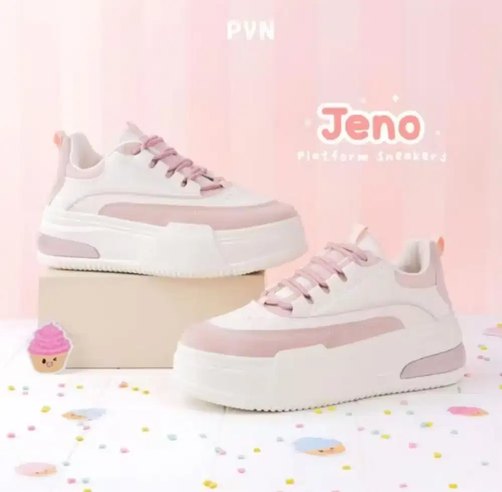 sepatu pvn JENO MERAH MUDA
