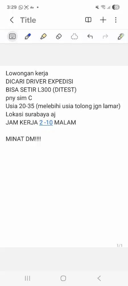 Driver expedisi