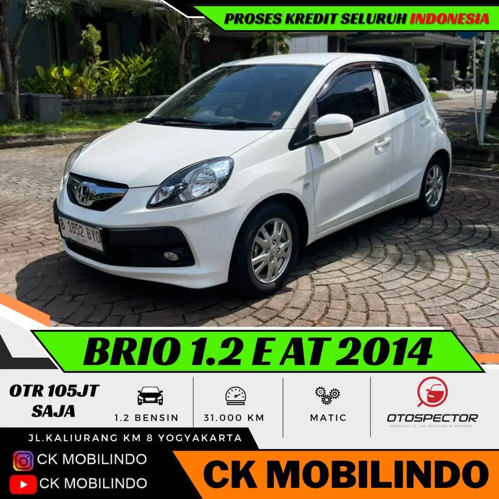 (Km31rb) Honda Brio E Matic 2014 ANTIK ISTIMEWA Kredit Murah