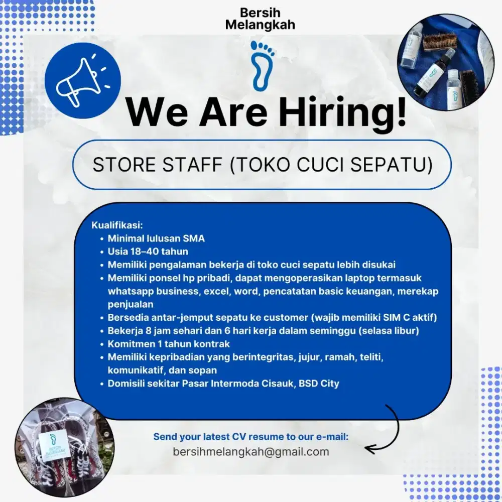 STORE STAFF (TOKO CUCI SEPATU)