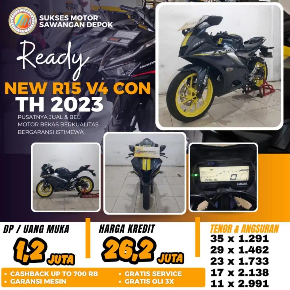 MULUS BERGARANSI YAMAHA NEW R15 V4 CON TH 2023 BISA CASH KREDIT