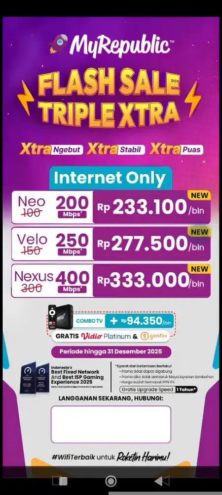 WIFI MYREPUBLIC JARINGAN INTERNET FIBER OPTIK