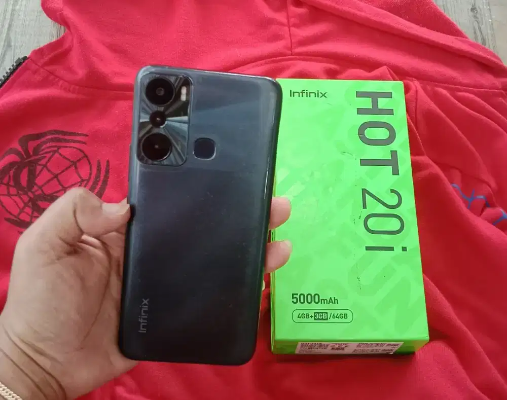 Infinix hot 20i ram 4+3/64 Fullset ori + Softcase!.