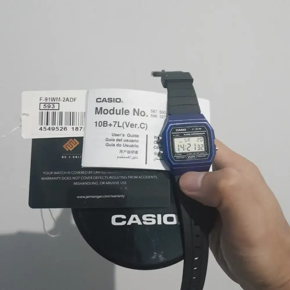 Casio F91WM 2ADF Original - Jam Tangan Pria Wanita