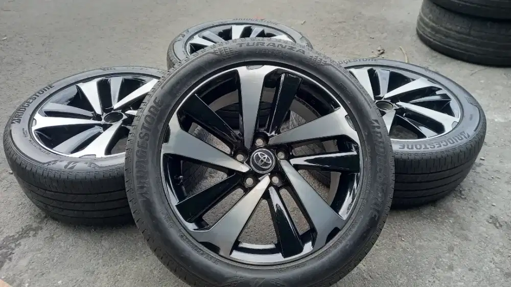 di jual velg lexus r18 original + ban bs turanza tebel