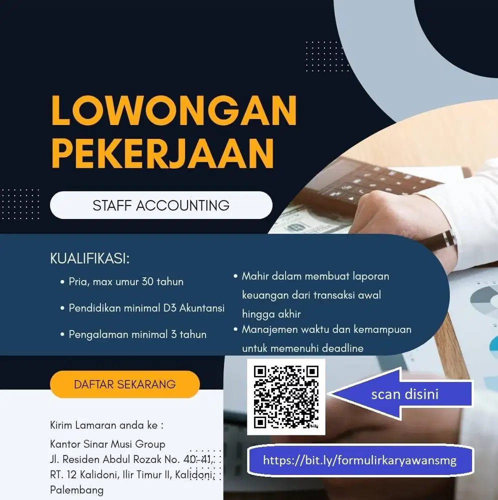 Lowongan Kerja Staff Akuntasi