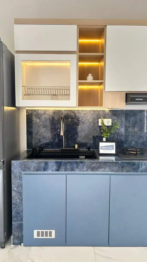 Kitchen set minimalis free rak piring stainless sidoarjo surabaya