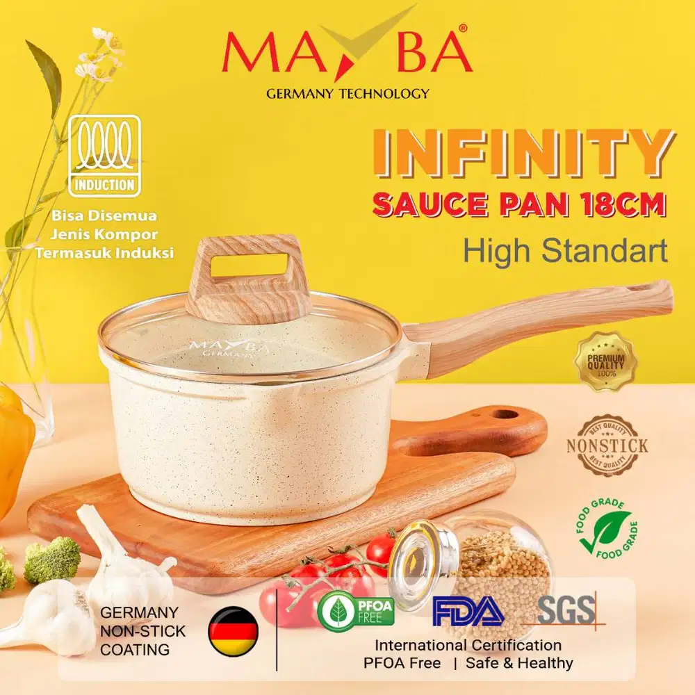 MAYBA Panci Susu 18Cm Sauce Pan Infinity Mayba Granit Jerman