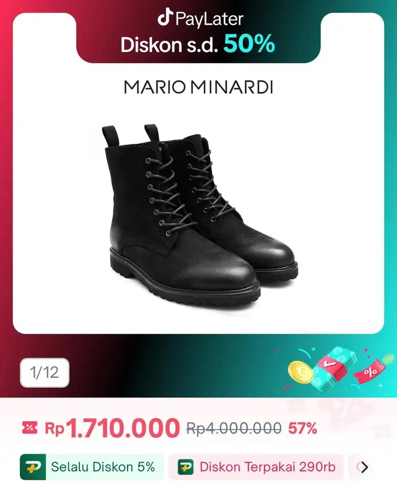 sepatu boot Mario Minardi No.44