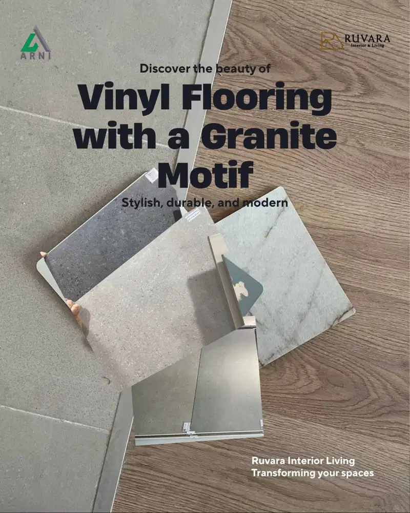 ARNI Floor Lantai Vinyl Stiker 2.2 mm Stone Series Motif Granit 30 cm