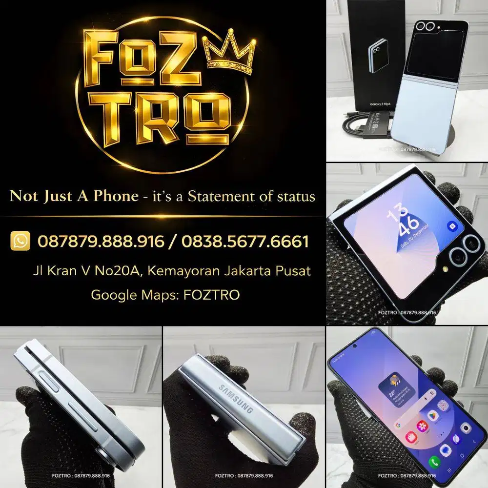 Samsung Galaxy Z Flip 6 12/256GB Blue Fullset Resmi SEIN Like New