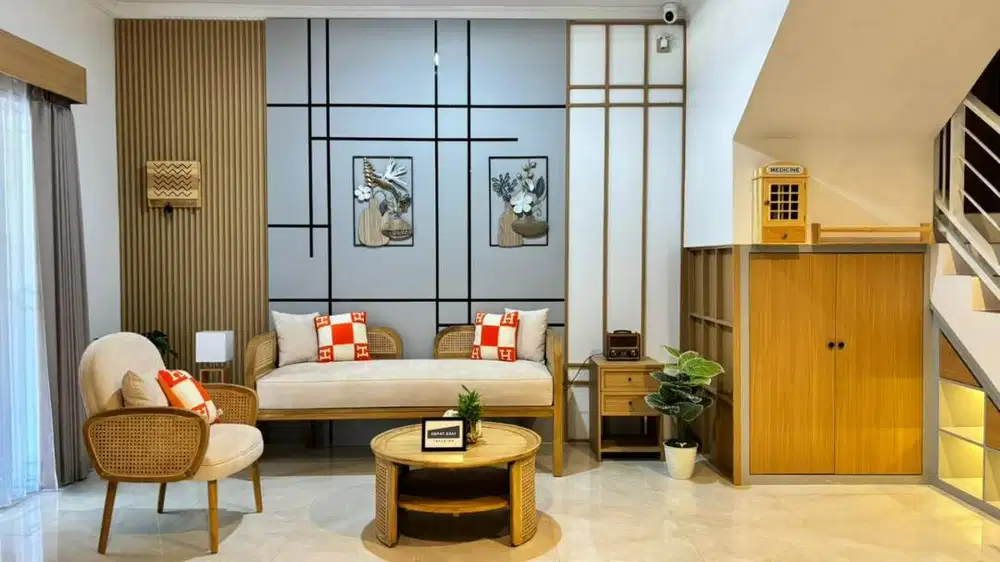 Interior rumah model japandi custom sidoarjo surabaya