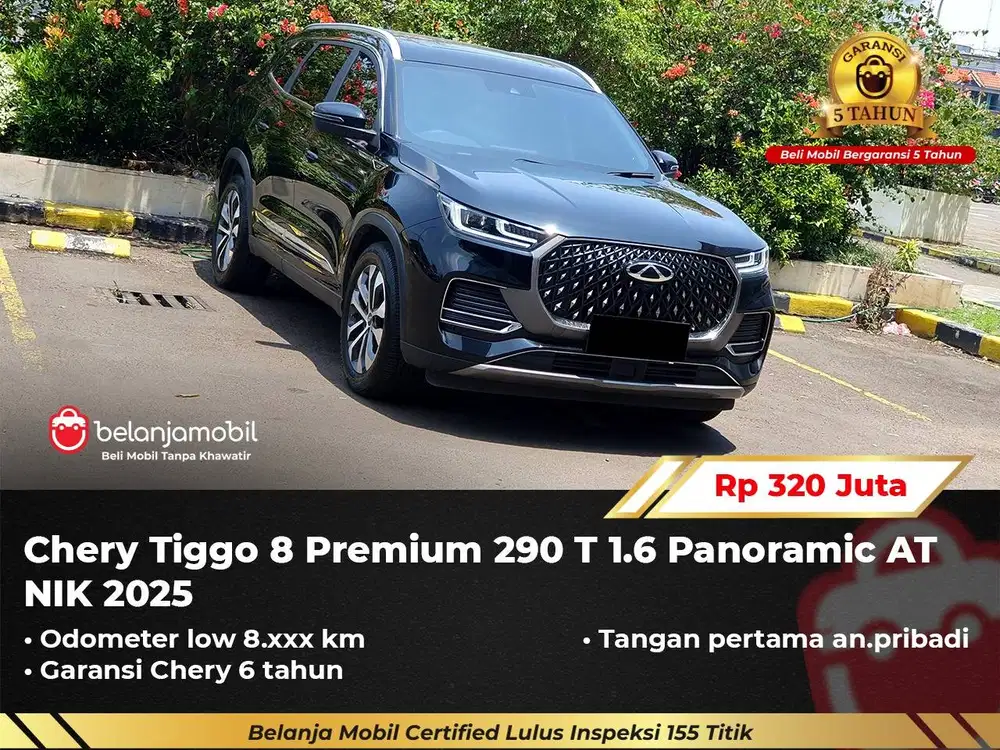 [ GARANSI 5TH ] Chery Tiggo 8 Premium 290 T 1.6 Panoramic 2025/2024